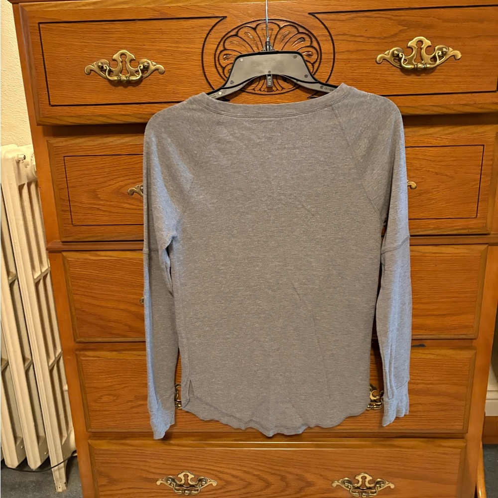 Essentials Heather Gray Long Sleeve Pajama Top